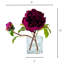 Peony Flower Arrangement in Glass Vase-740358735