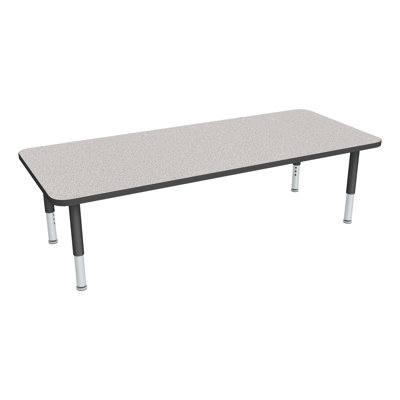 Table d'activités préscolaire rectangulaire à hauteur réglable avec roulettes