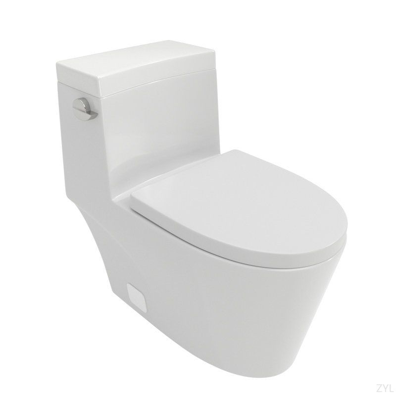Toilette monobloc en céramique, avec chasse d'eau