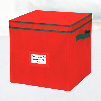 Boîte de rangement d'ornement de Noël avec couvercle - Rangez et protégez jusqu'à 64 décorations des Fêtes