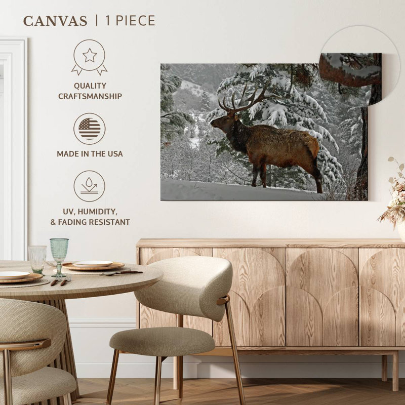 Brampt Washington Winter Elk, 34" H x 51" W
