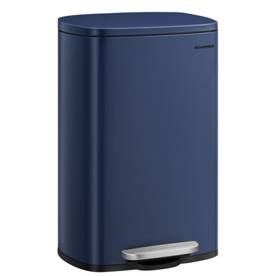 Stainless Steel Step On Fingerprint-resistant Trash Can with Back Handle