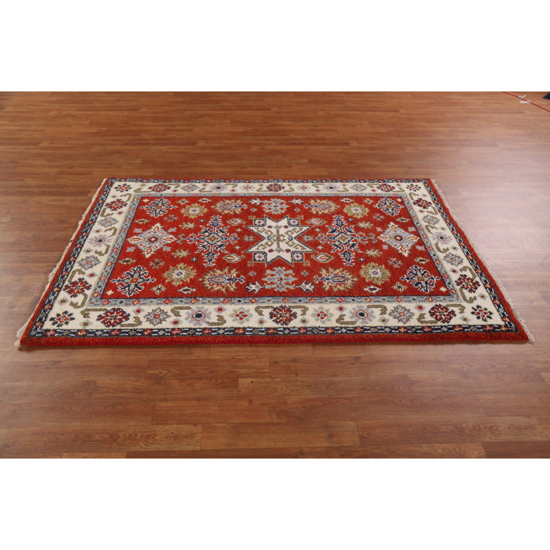 Tapis géométrique Kazak noué à la main