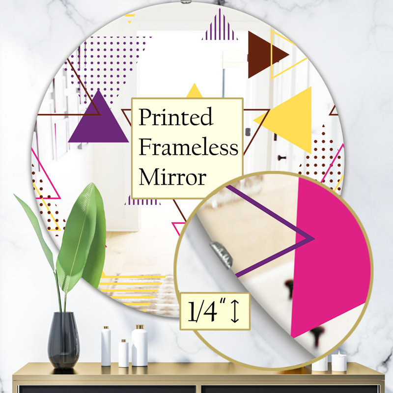 Miroir d'appoint Mid-Century, H 31,5 po x l po