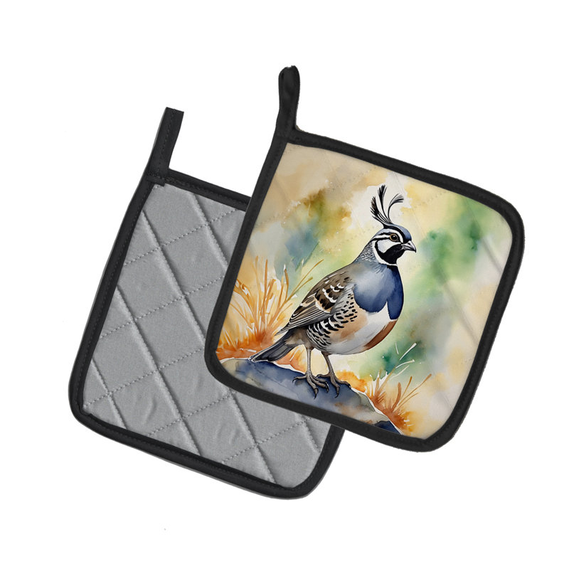 Paire de supports à casserole California Quail