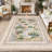 Washable Rug for Living Room, Soft Non Slip Floral Bedroom Rugs, Water Lily Pond Cute Nursery Rug, Large Low Pile Stain Resistant Farmhouse Rugs-1459972321-1459972327
