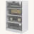 Taura 4-Tier Media Cabinet with Adjustable Shelves, Tempered Glass Doors, and Cable Management-100844813