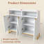 40" Buffet Storage Cabinet With 4 Doors & Adjustable Shelves Anti-tipping Kits