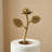 Floral Paper Towel Holder, 14.2-Inch Antique Gold Rose Stand with Stable Base for Standard Rolls, Kitchen Islands, Bars and Bathroom