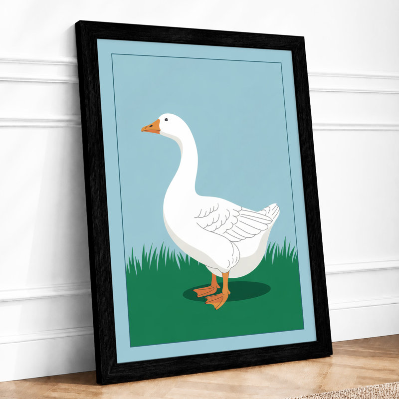 Standing Goose Modern - Print, Black, A3 - 42.0 x 29.7 cm