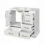 Meuble-lavabo traditionnel 36 po avec lavabo en céramique, armoire de salle de bain avec deux portes à fermeture douce et quatre tiroirs-115688330
