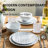 Lasker Ceramic Dinnerware Set 12 Piece - Service for 4
