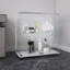 Armoire de présentation et de rangement en verre trempé avec bande lumineuse à DEL, roulettes verrouillables et conception multifonctionnelle pour une utilisation polyvalente