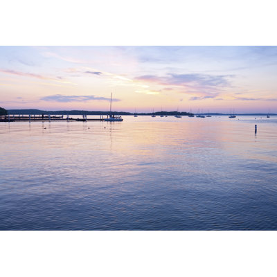Memorial union sunset in madison Wall Art on Canvas