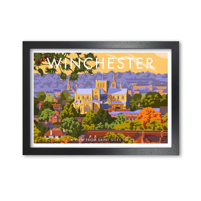 Winchester by Stephen Millership - Print, Black, 59.4 cm H x 84.1 cm W x 5 cm D