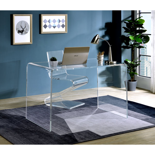 Information Desk 2 x 8 Black Acrylic - Office Desk Accessories Décor Designs ByLITA Color: Clear