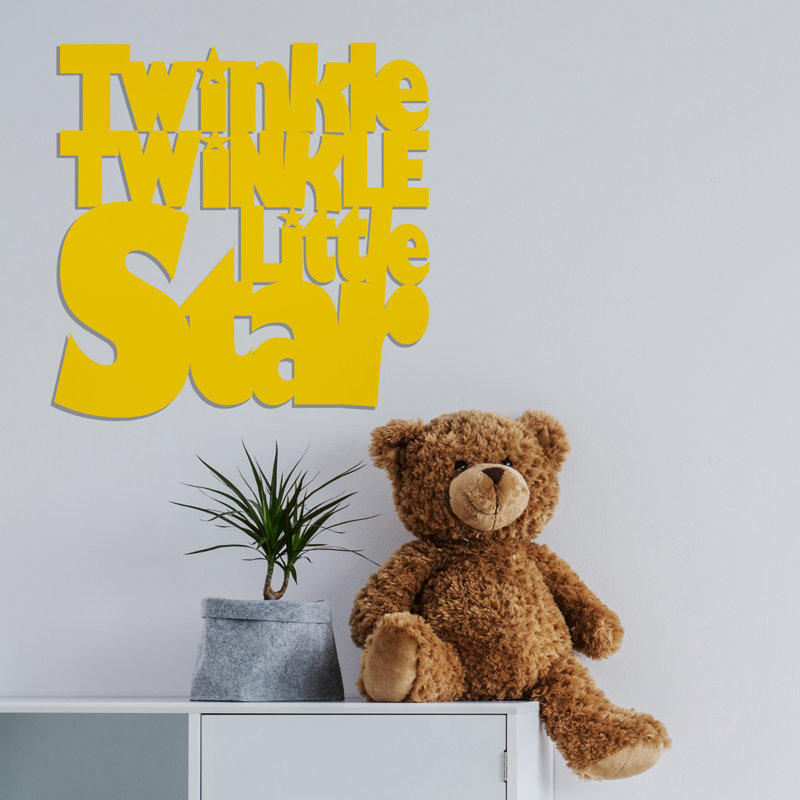 Solid Wood Wall Decor, Yellow