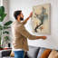 Moonlit Cherry Blossom Japandi - Wrapped Canvas-785175507-785175514