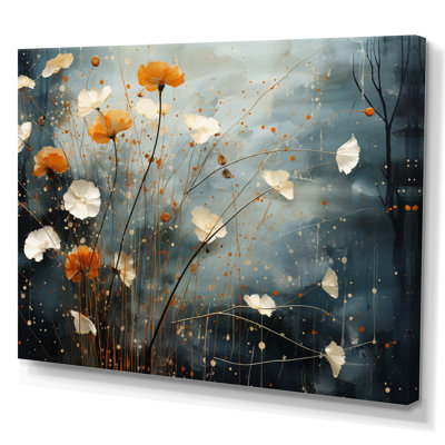 Coral Dandelion Floral Symphony III sur impression sur toile
