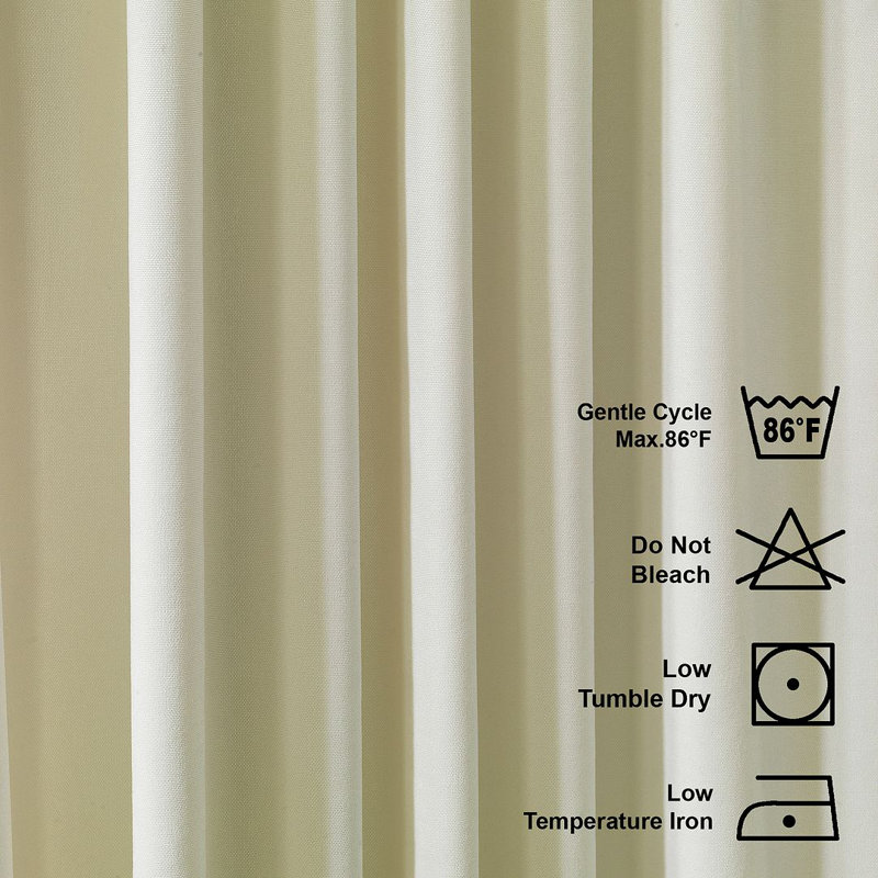 Room Darkening Single Curtain Panel, 245cm Width x 425cm Drop, Cream