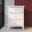 Table de chevet 3 tiroirs Lurne blanche-1957290178
