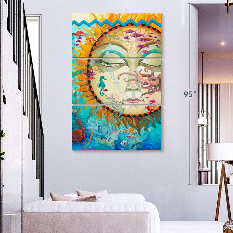 Oberle Underwater Sunset, 74" H x 48" W
