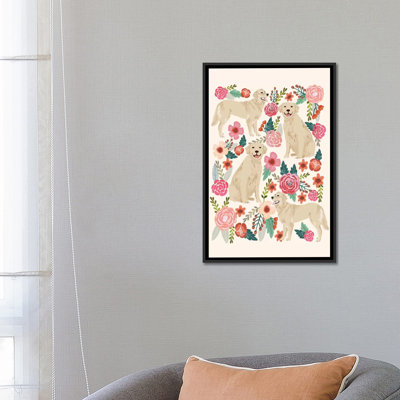 " Golden Retriever Floral Collage " by Pet Friendly