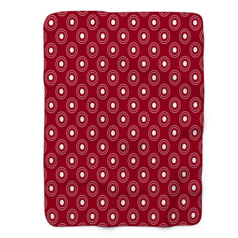 Polka Red - 1 pièce Sherpa Premium, L 50 po x L 60 po