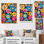 «Groovy Hippy Flower Power - Wildflowers», art mural-212127636-212127646