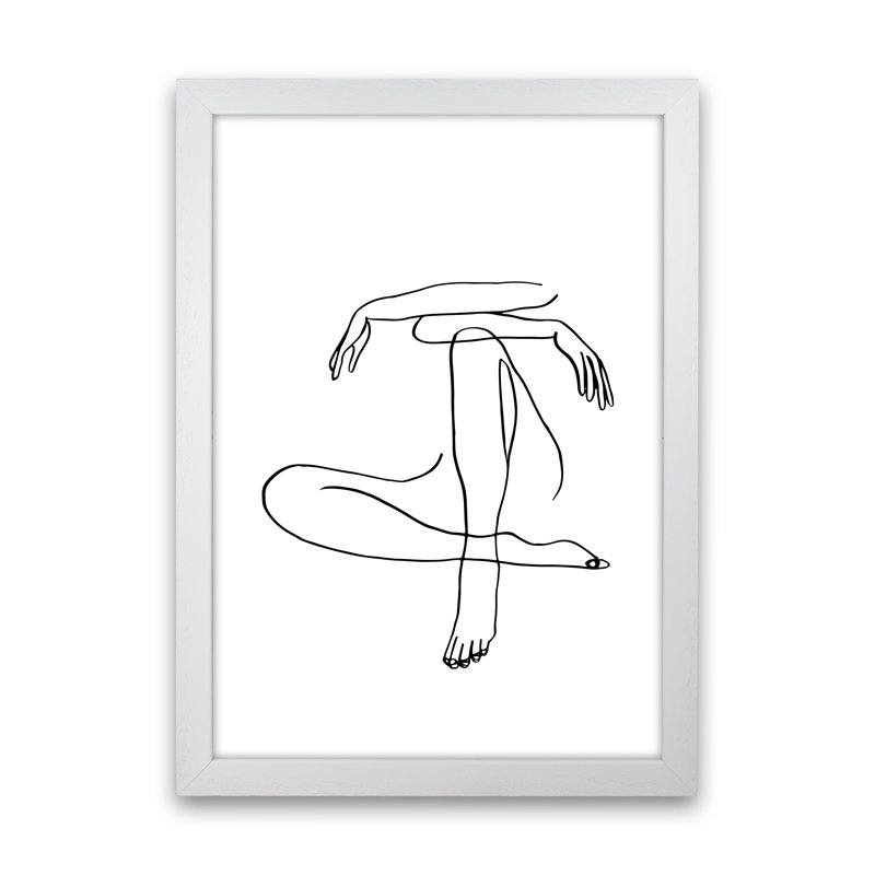 Sitting Legs Arms Crossed - Print, 84.1cm H x 59.4cm W x 4cm D, Wrapped Canvas