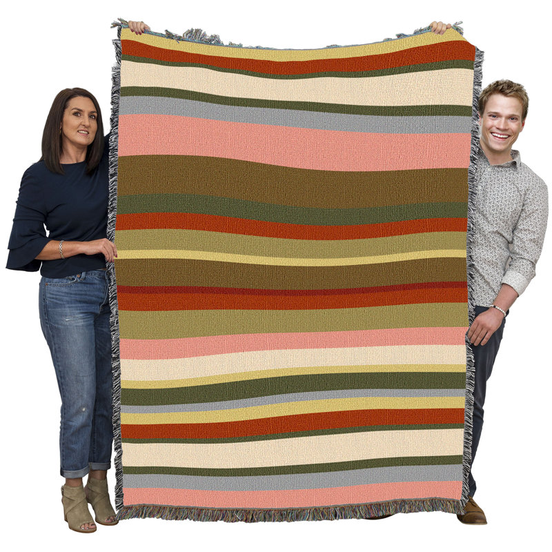Jeté en coton Pure Country Weavers Dance Stripe, Multi-couleur