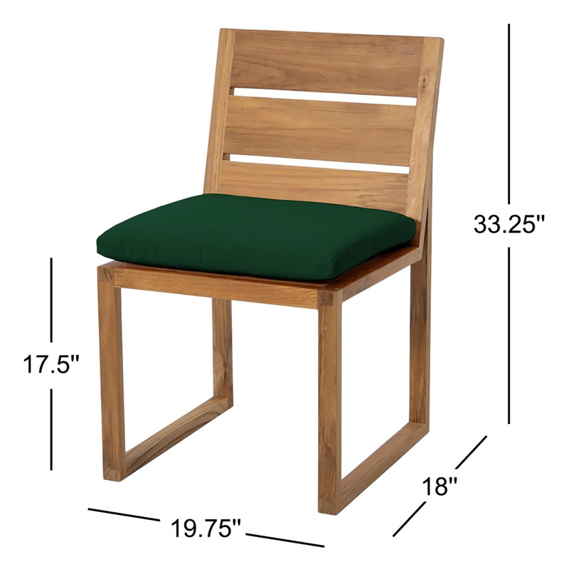 Chaise de terrasse avec coussin Uvita, Vert forêt