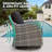  Patio Furniture Set With Swivel Rocking Chairs, 6 Pieces Patio Conversation Set, Outdoor Wicker Sofa Couch With Waterproof Cushions For Lawn Backyard Porch (Black)-1608387418