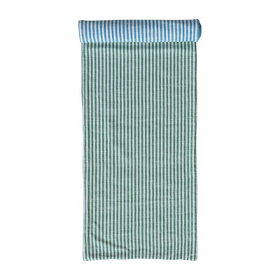Woven Cotton Reversible Striped Table Runner