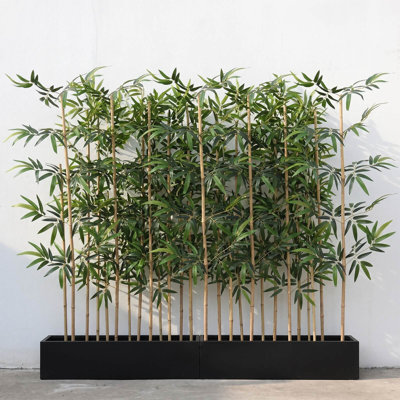 5FT Artificial Bamboo Tree 20 Pack, Tall Faux Bamboo Plants for Indoor Outdoor Privacy Screen, Garden Patio Balcony Decor