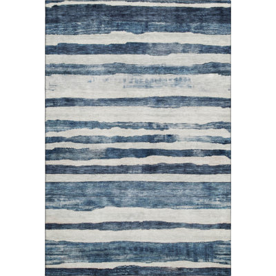 Premium Machine Washable Lyndhurst AMF1191 Stripes Rug
