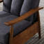 Fauteuil inclinable réglable - soutien lombaire et rembourrage en tissu doux gris foncé-1524695738