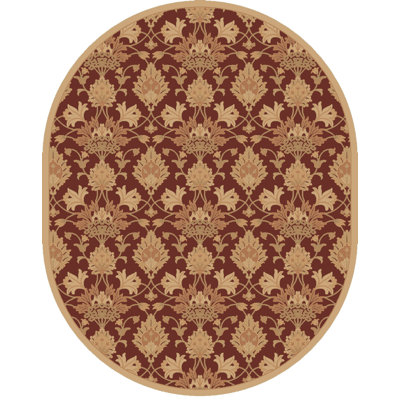 Beige/brun Tapis décoratif en laine Touffeté à la main à motif floral Higate