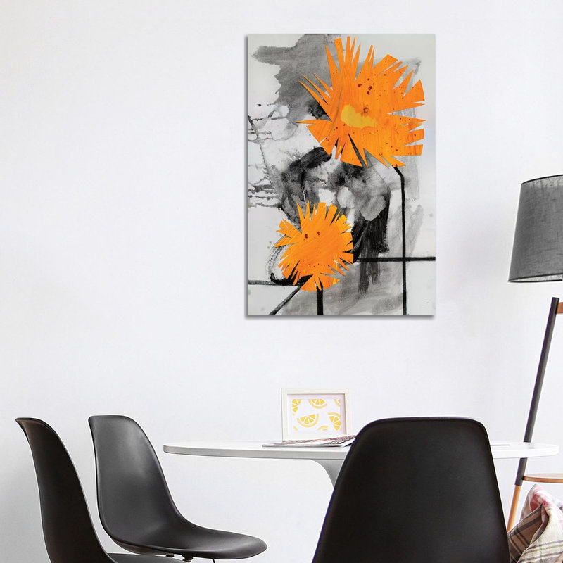 Midwestern Haiku (Dandelions II) by Pamela Staker - Painting on Canvas, 101.6 cm H x 66.04 cm W x 3.175 cm D, Wrapped Canvas
