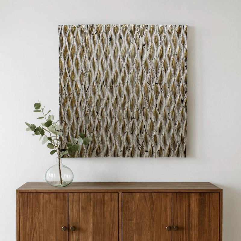 Industrial Abstract Wall Decor, 36" H x 36" W x 1" D