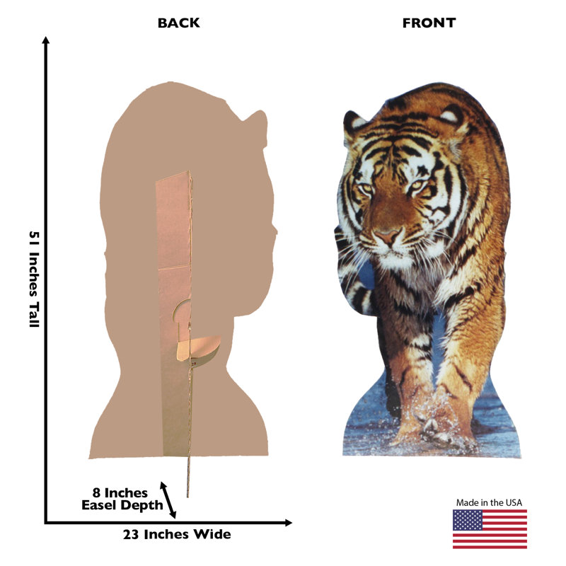 Life-Size Tiger Cardboard Standup with Full-Color Graphics