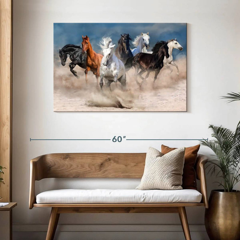 Brampt Running Horses, 30" H x 45" W