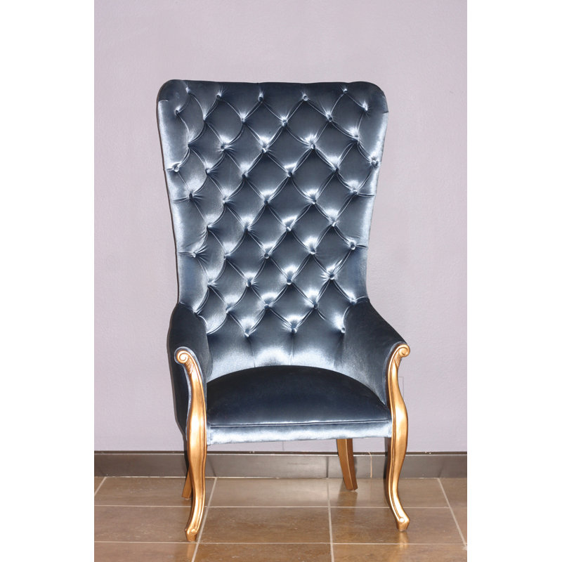 Chaise longue en chenille touffetée de 34 po de large Kacy