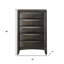  Commode 32 po à cinq tiroirs en bois gris