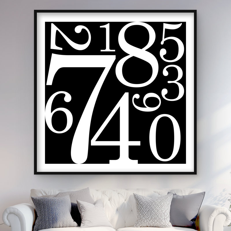 Zero to Nine - Imprimé mat noir encadré | Décoration intérieure