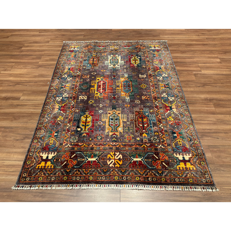 Tapis en laine et coton anthracite Original