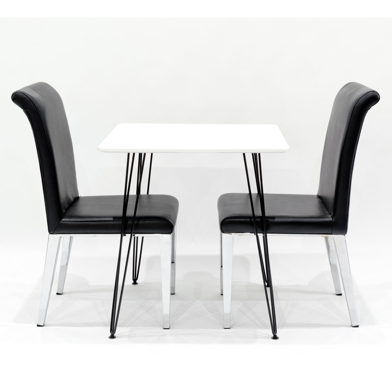 Maguire 2 - Person Dining Set, Black