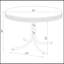 Ensemble de salle à manger 5 pièces Parlisse blanc avec base en métal élégante et chaises confortables, parfait pour les intérieurs modernes et classiques