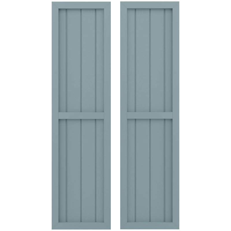 Deux volets à panneaux égaux Americano (par paire), Bleu paisible, 46", 14"
