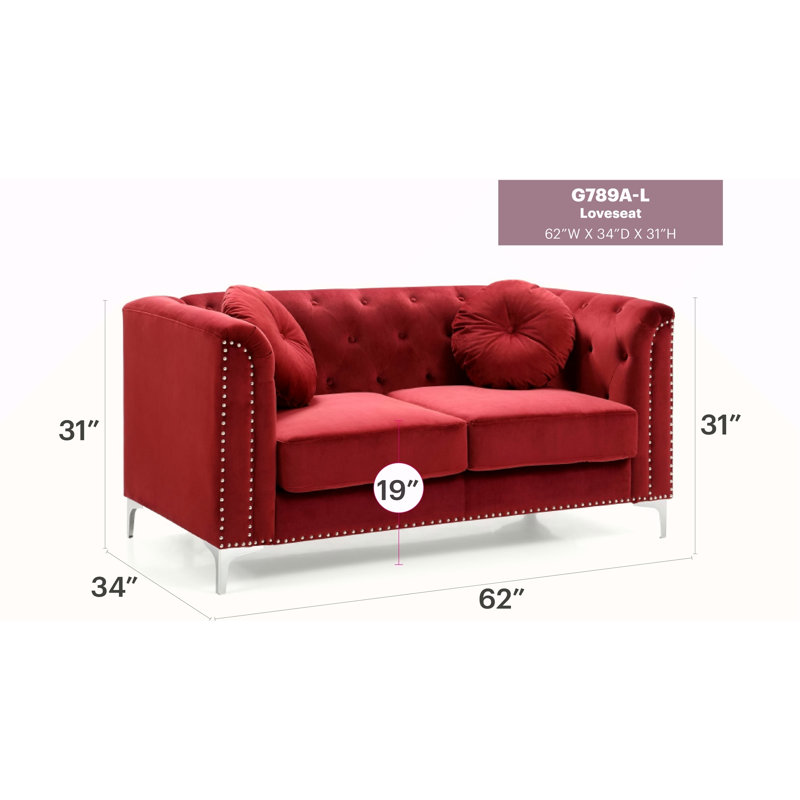 Causeuse Chic, Rouge